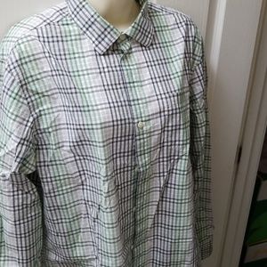 Green and black plaid Liz Claiborne cotton shirt
